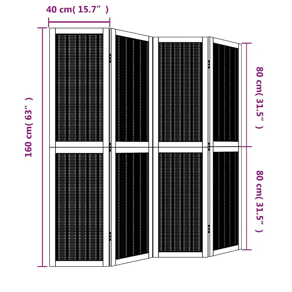4-Panel Room Divider for Home Use