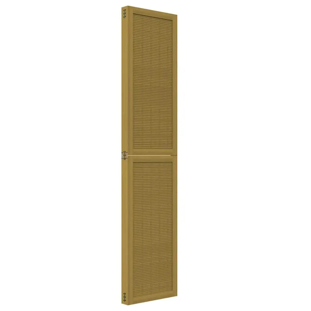 4-Panel Brown Folding Privacy Screen for Indoors