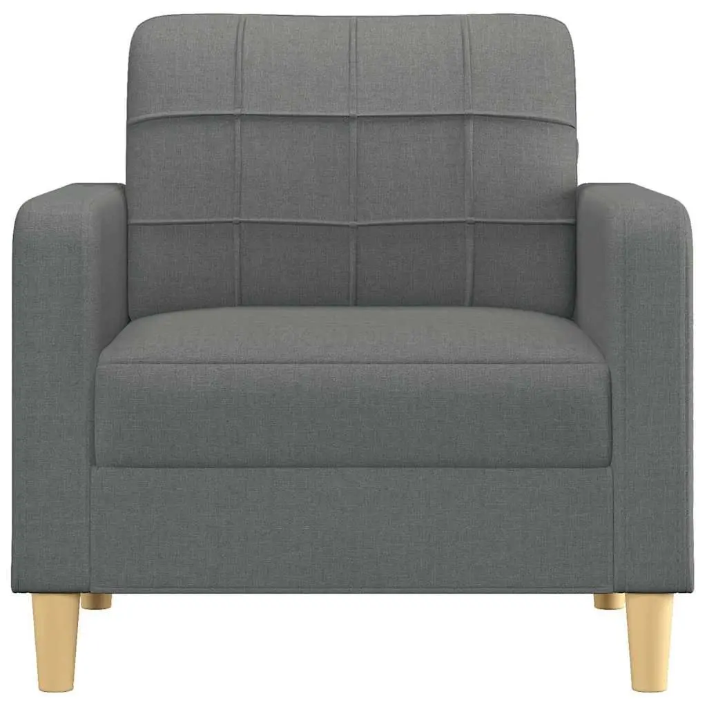 Sofa Chair Fabric 60cm Grey Armchair Living Room Padded Lounge Furniture