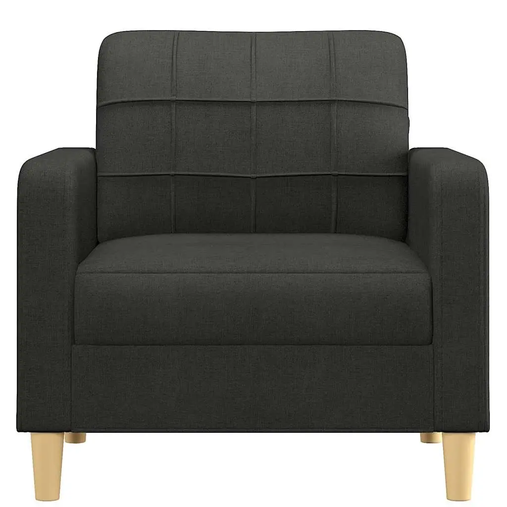 Sofa Chair Fabric 60cm Black Metal Frame Armchair Living Room Lounge Seating Furniture