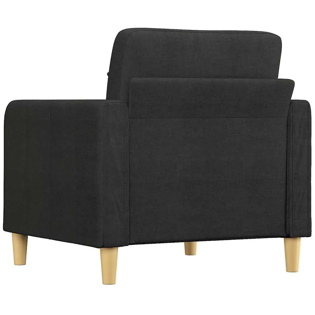 Sofa Chair Fabric 60cm Black Metal Frame Armchair Living Room Lounge Seating Furniture