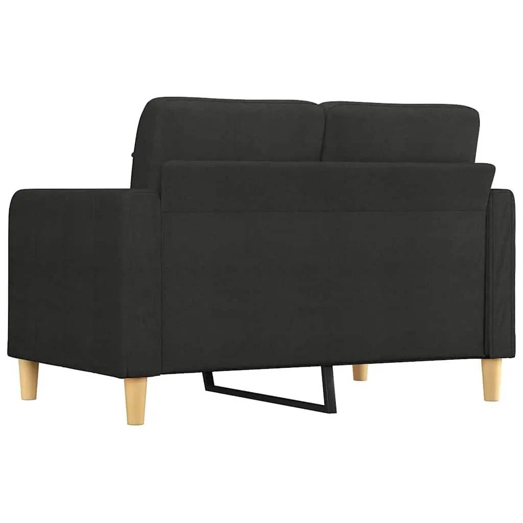 2-Seater Sofa Fabric Black 120cm Modern Lounge Couch