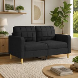 Practical 2-Seater Black Sofa for Everyday Use