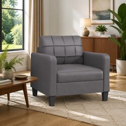 Versatile Grey Sofa Chair for Relaxation and Entertainment