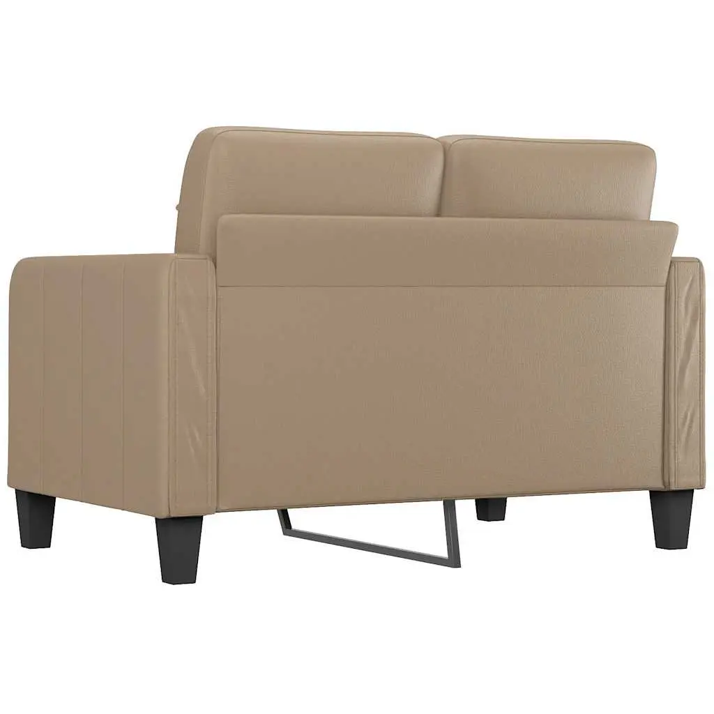 2-Seater Sofa Faux Leather 120cm Brown Modern Lounge Couch