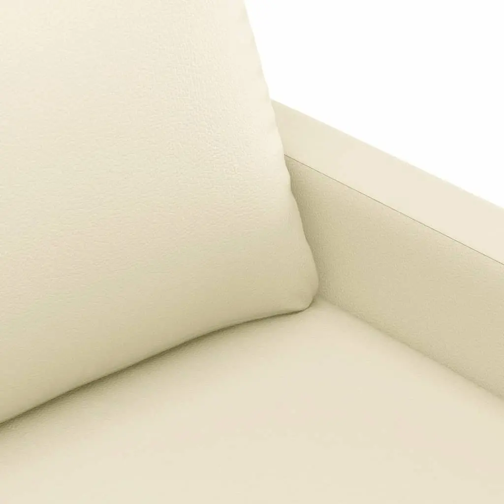 180cmFauxLeatherCream3SeaterSofaModernLoungeCouchLivingRoomFurniture