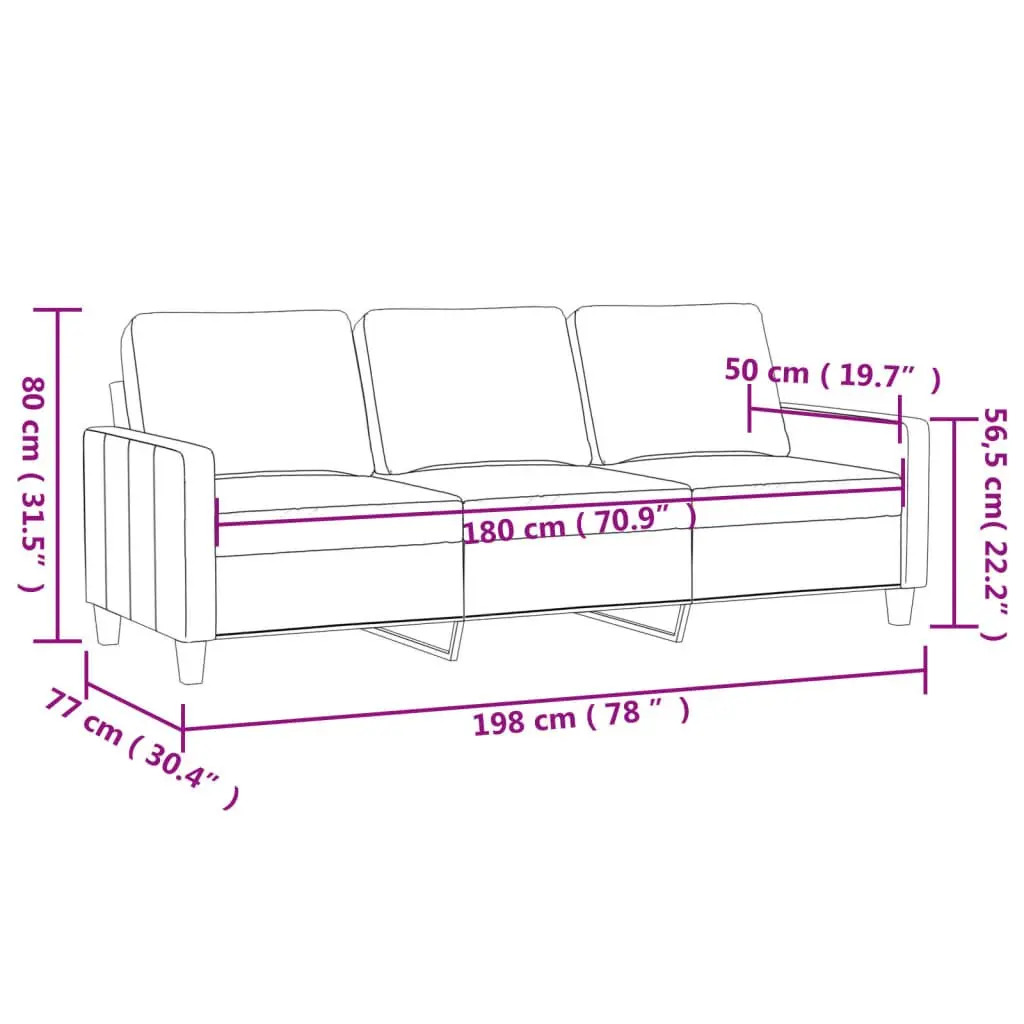 180cmFauxLeatherCream3SeaterSofaModernLoungeCouchLivingRoomFurniture