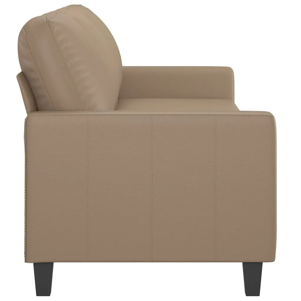 3-Seater Sofa Faux Leather 180cm Brown Modern Living Room Couch