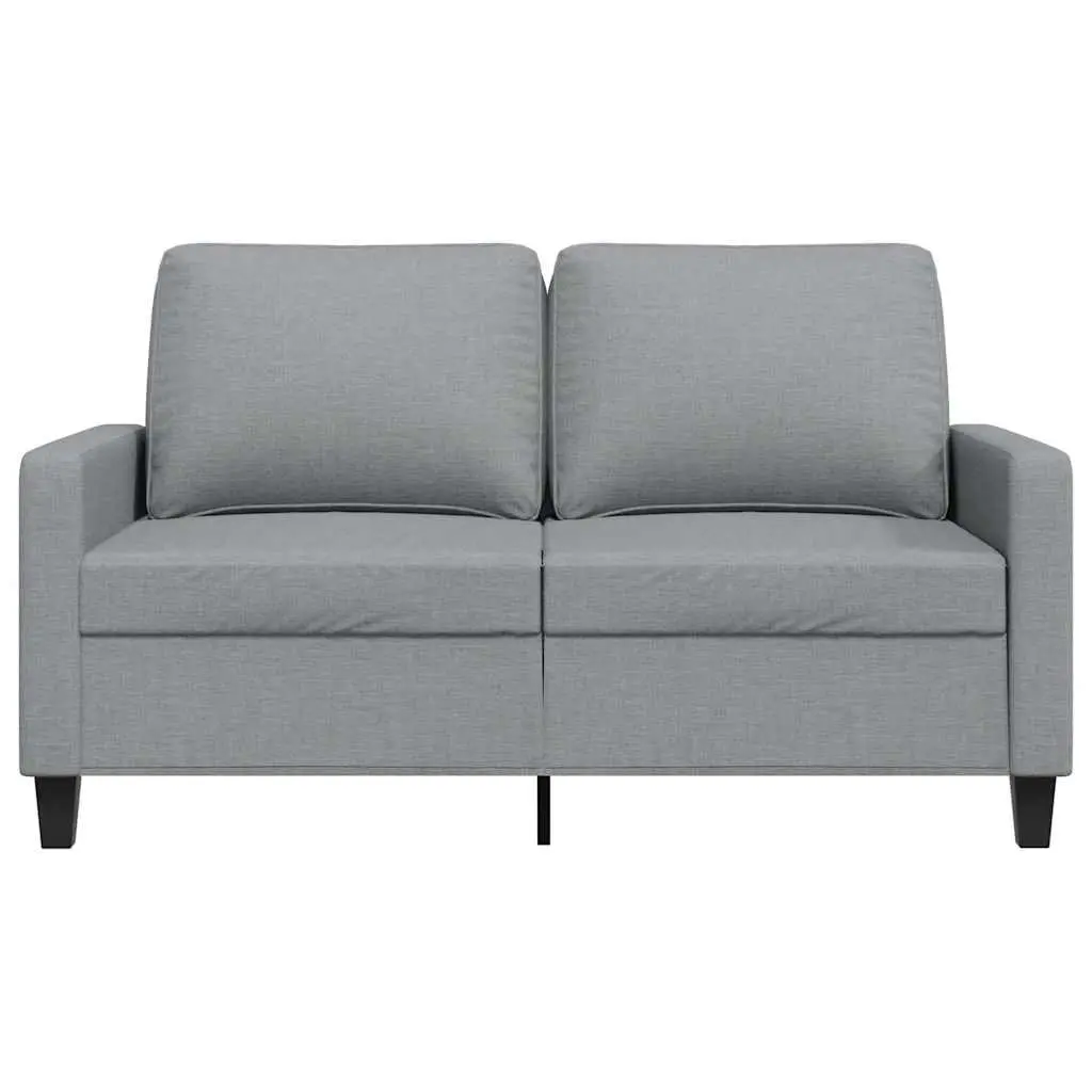 2-Seater Sofa Fabric 120cm Grey Metal Frame Couch