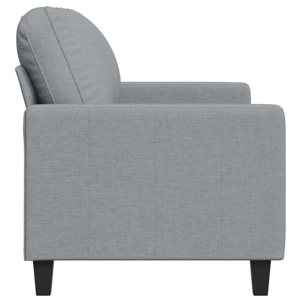 2-Seater Sofa Fabric 120cm Grey Metal Frame Couch