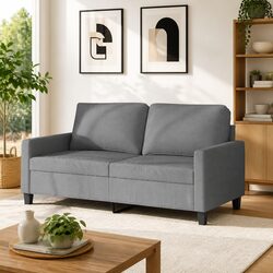 Versatile 2-Seater Grey Sofa for Any Room Setting