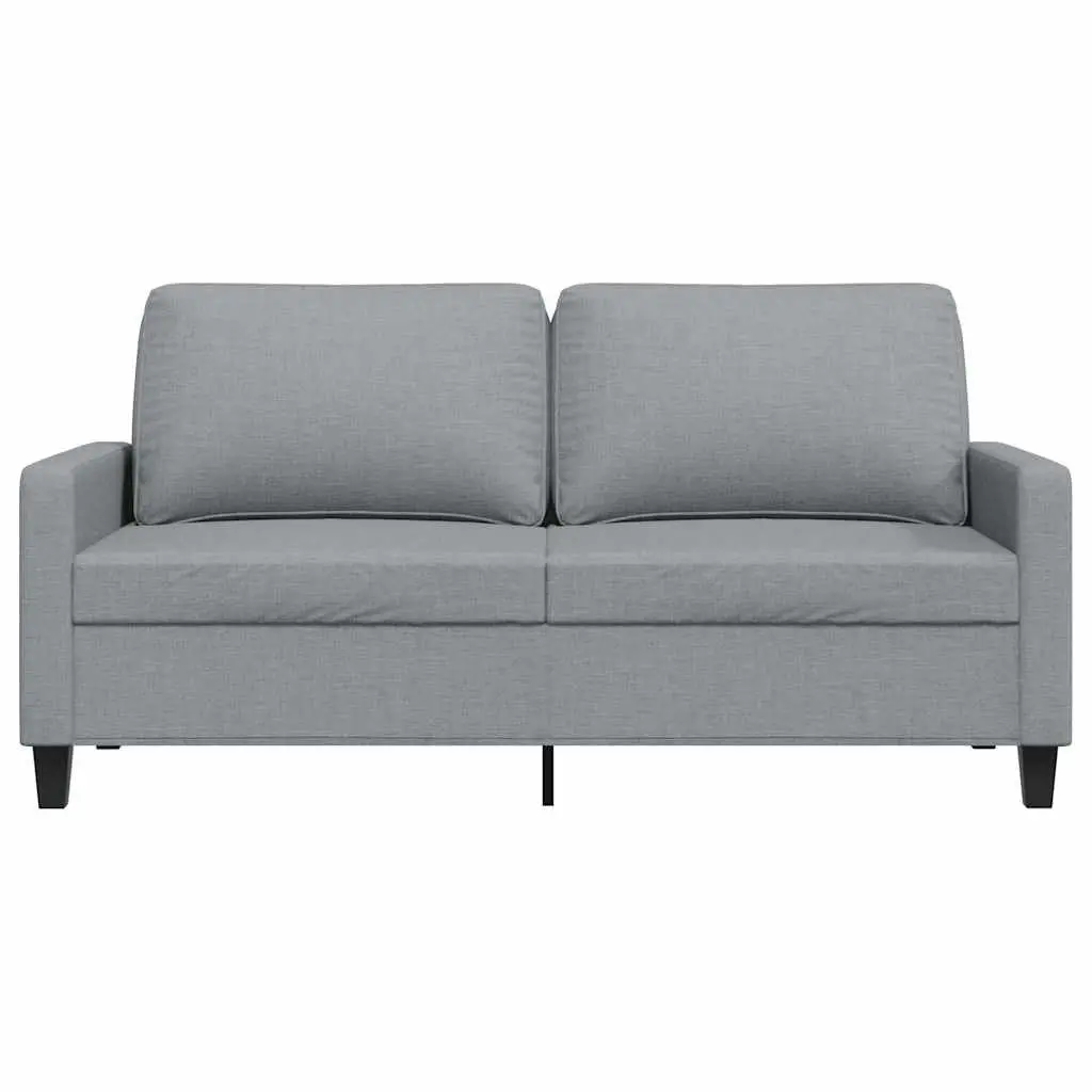 2-Seater Sofa Fabric Upholstered 140cm Grey