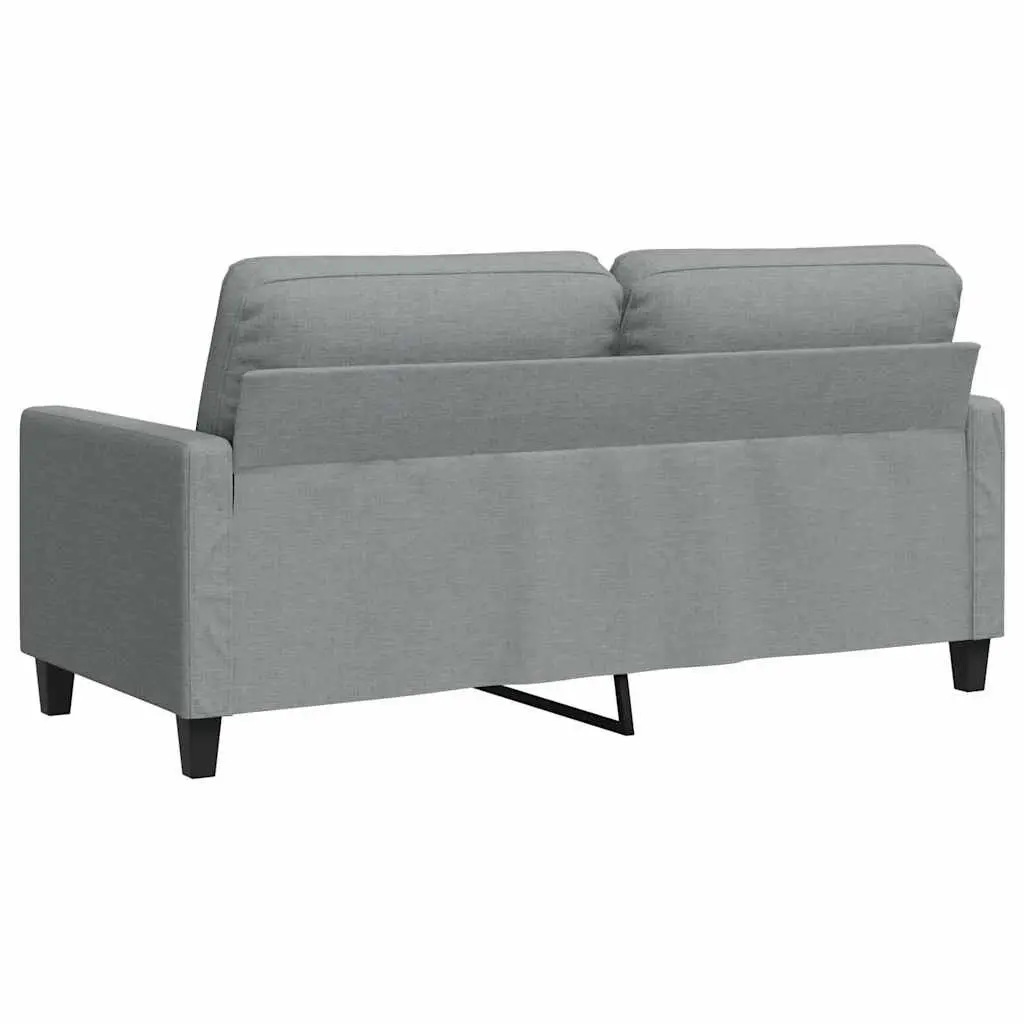 2-Seater Sofa Fabric Upholstered 140cm Grey
