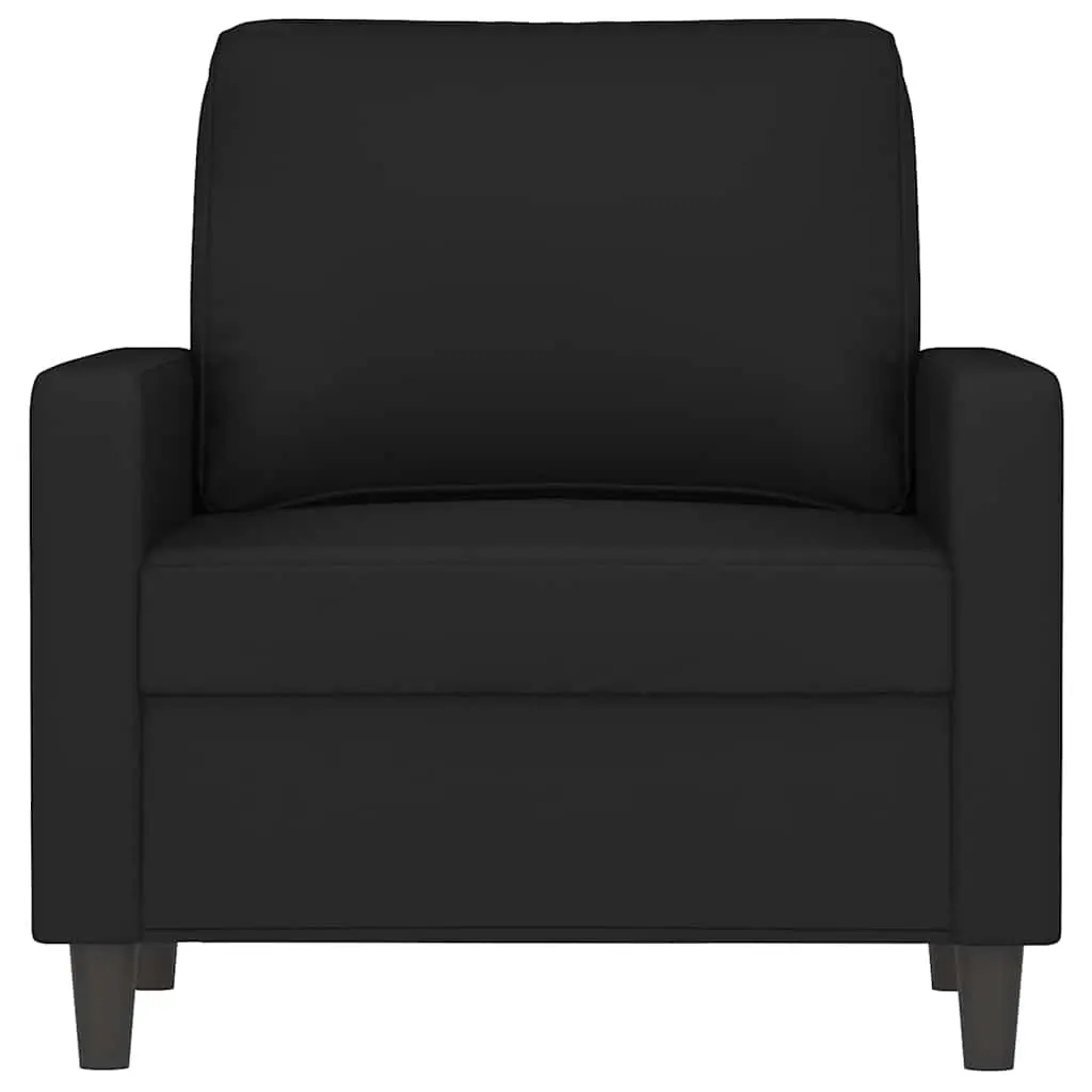 Accent Armchair Black Velvet 60cm Soft Upholstered Lounge Seat Metal Frame