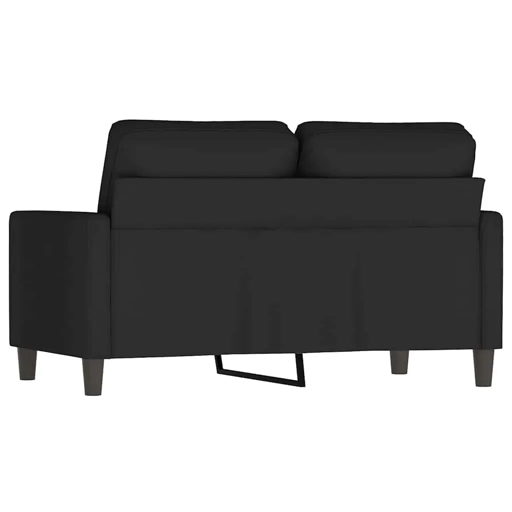 2-Seater Sofa Velvet 120cm Black Modern Lounge Couch
