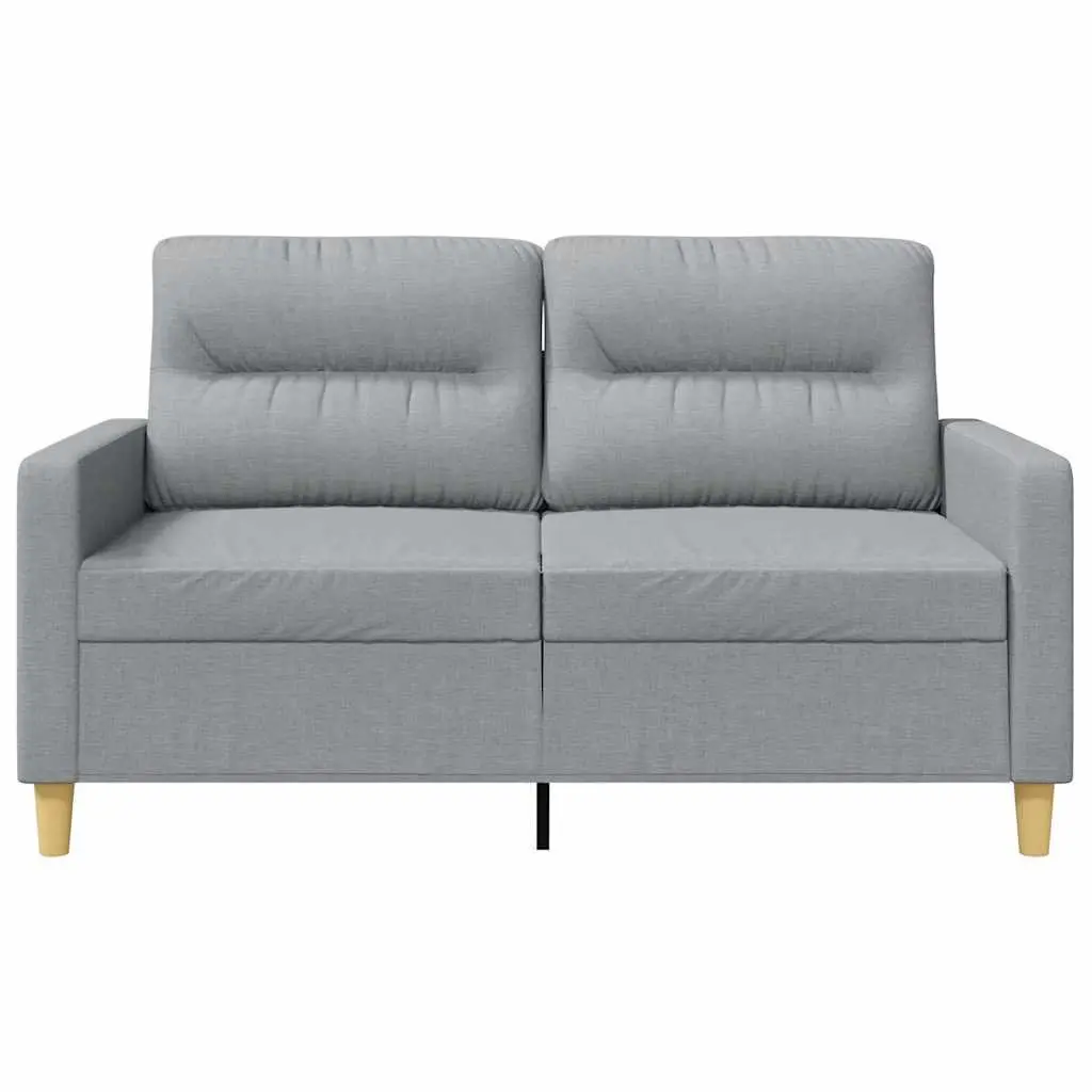 2-Seater Sofa Grey Fabric 120cm Upholstered Couch Lounge Settee Living Room