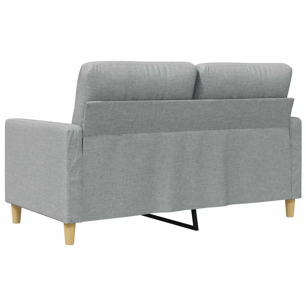 2-Seater Sofa Grey Fabric 120cm Upholstered Couch Lounge Settee Living Room