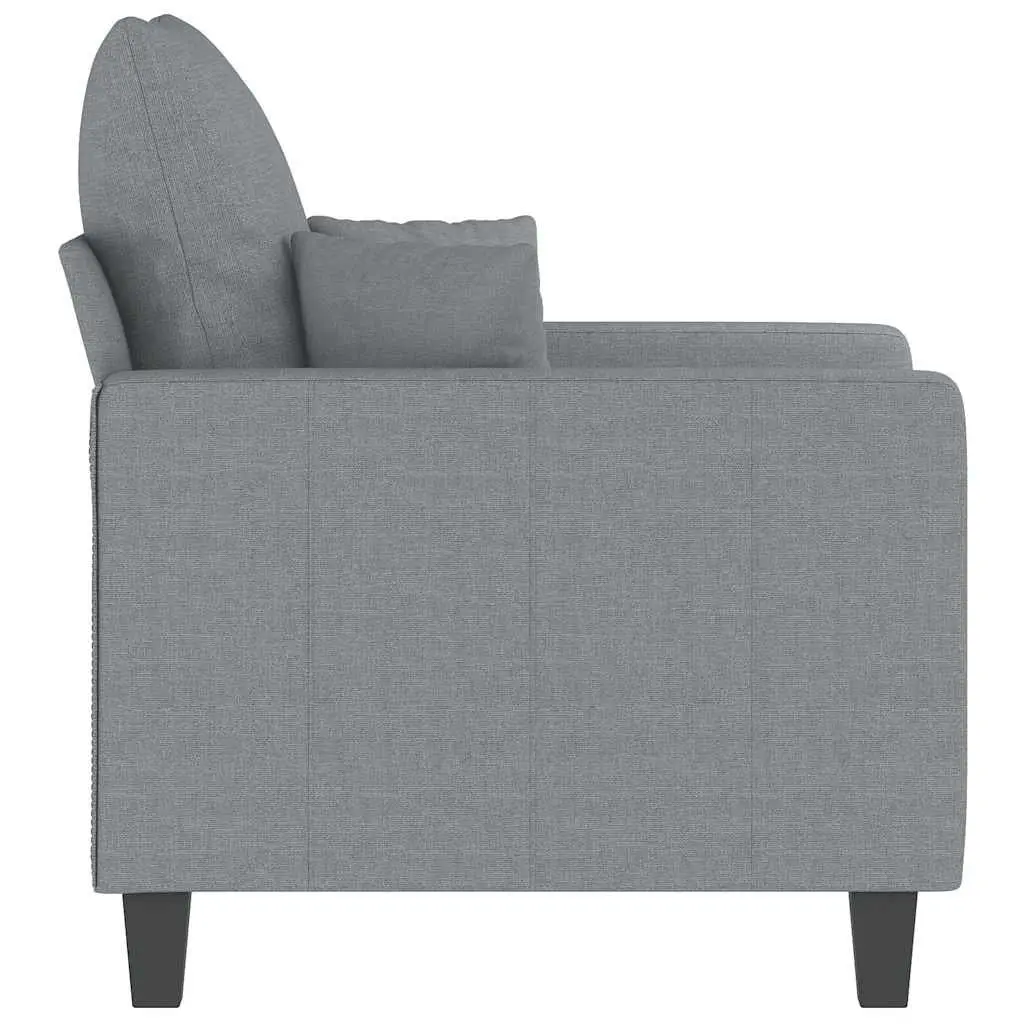 Sofa Chair Grey 60cm Fabric Armchair Lounge Single Seat Living Room Furniture