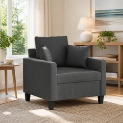 Grey Fabric Sofa Chair 60cm: Perfect for Any Room