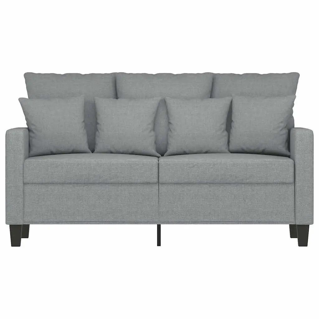 2-Seater Sofa Fabric Light Grey 120cm Modern Lounge Couch