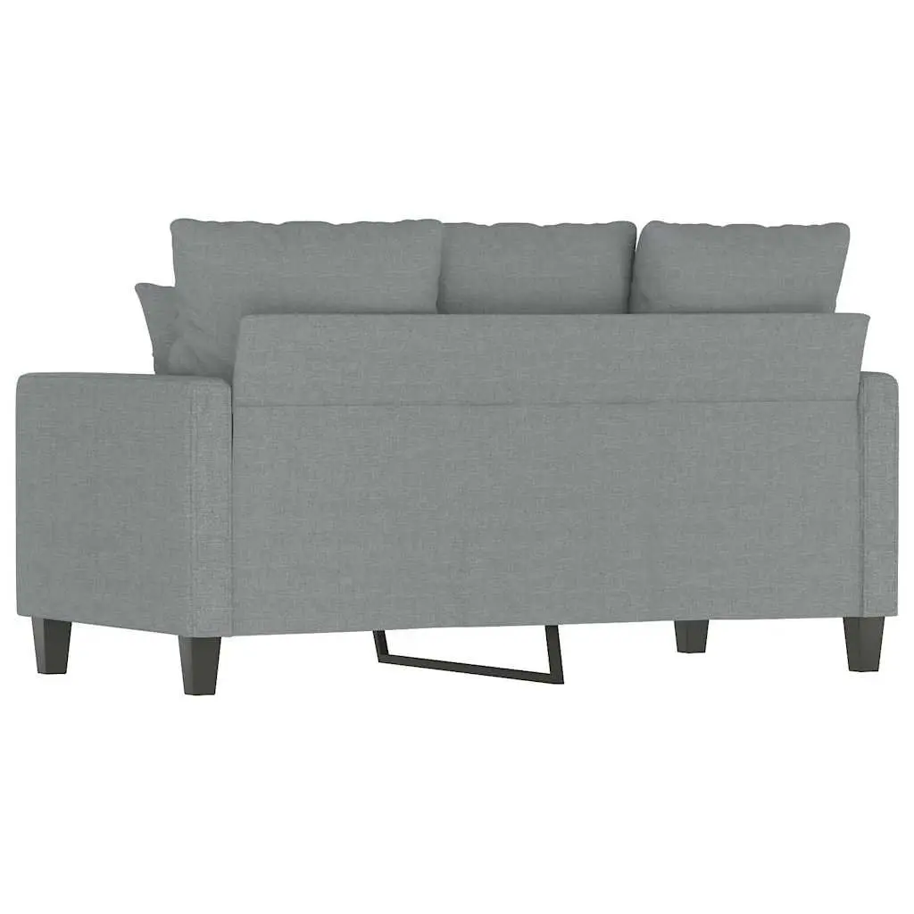 2-Seater Sofa Fabric Light Grey 120cm Modern Lounge Couch