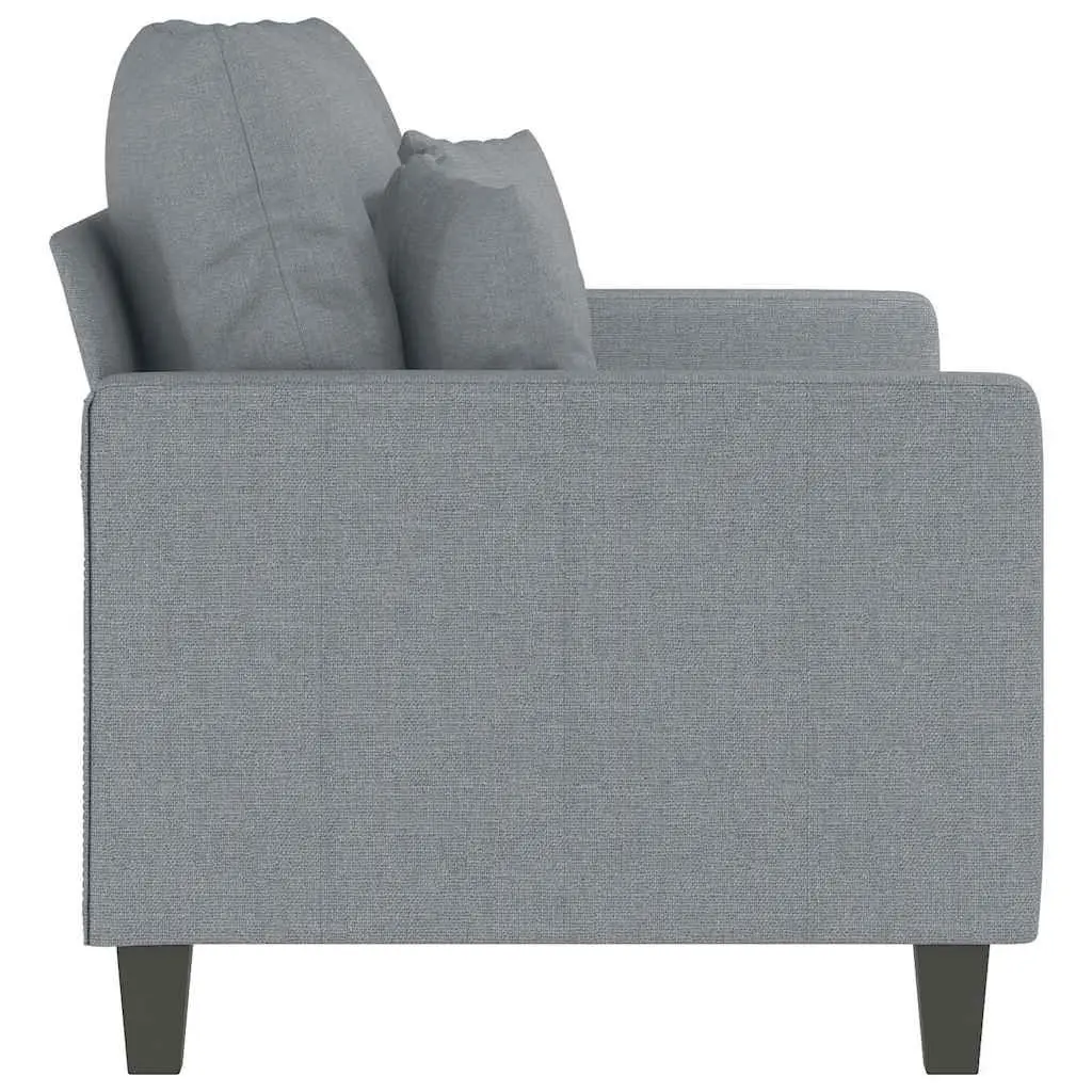 2-Seater Sofa Fabric Light Grey 120cm Modern Lounge Couch