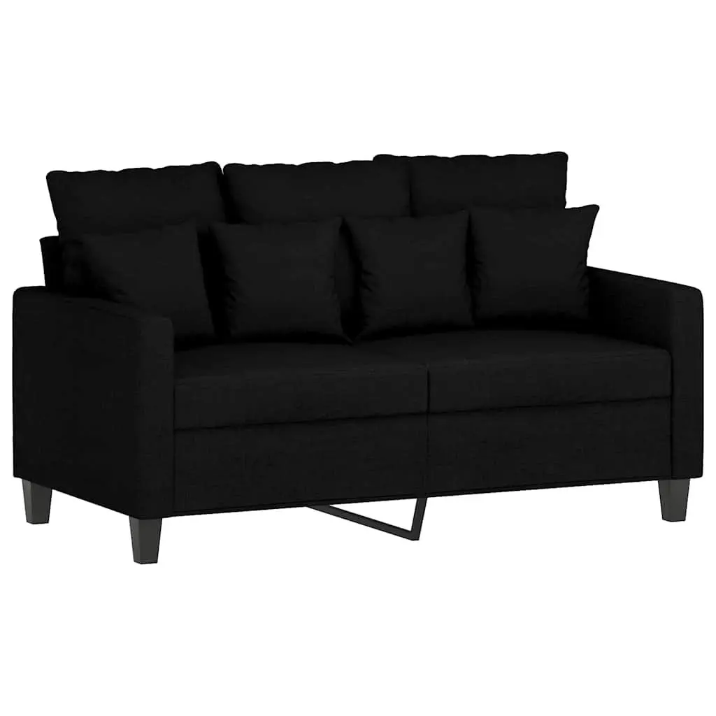 Black 2-Seater Sofa for Living Rooms