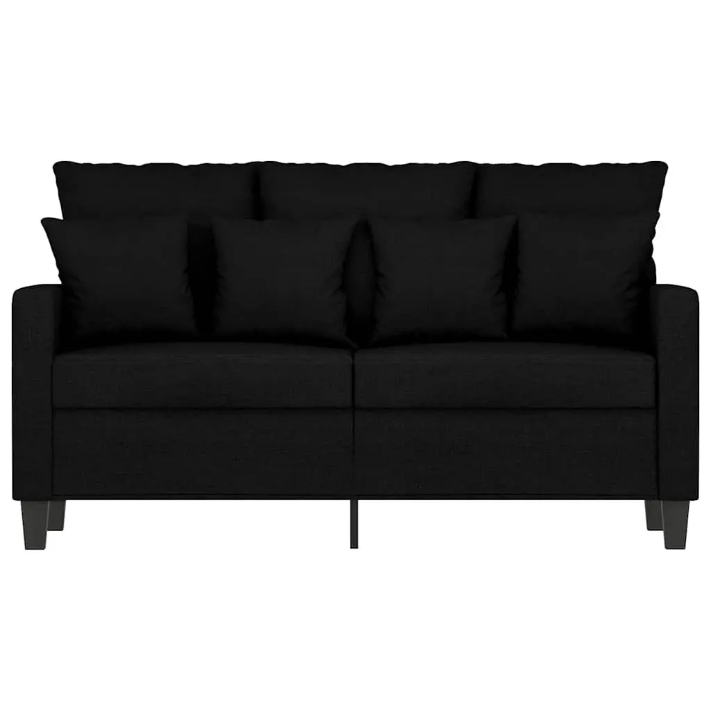 Black 2-Seater Sofa for Living Rooms