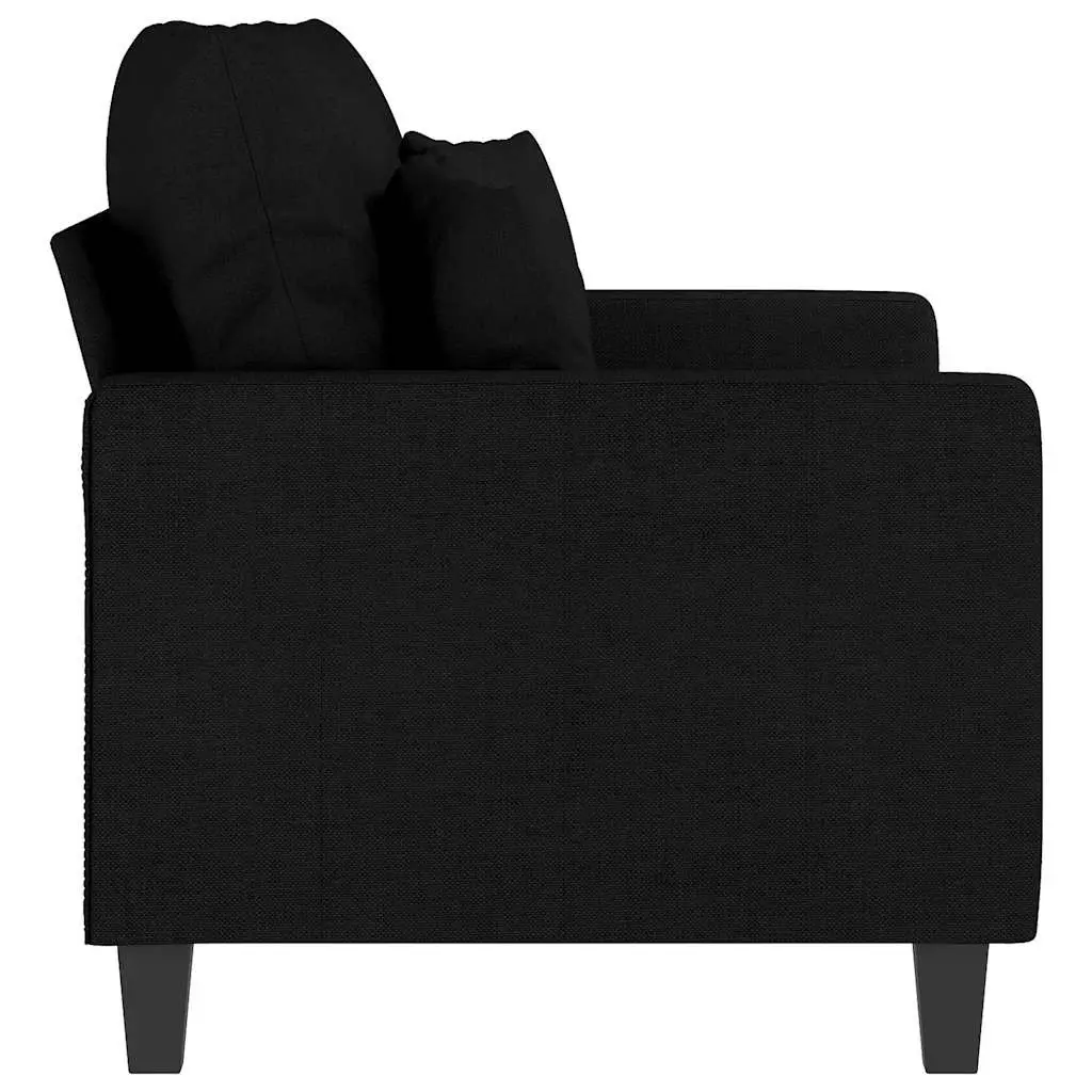 Black 2-Seater Sofa for Living Rooms