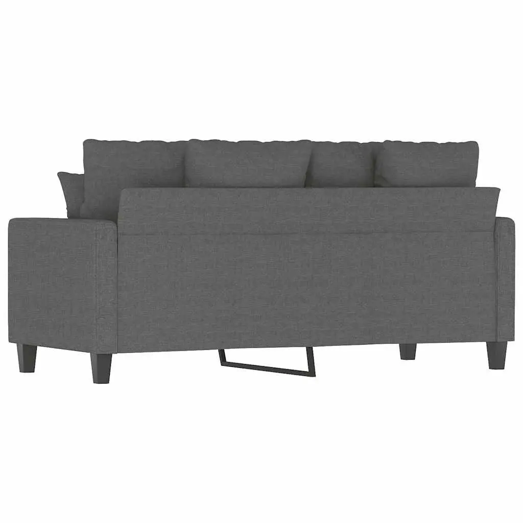 2-Seater Sofa Fabric 140cm Grey Modern Couch