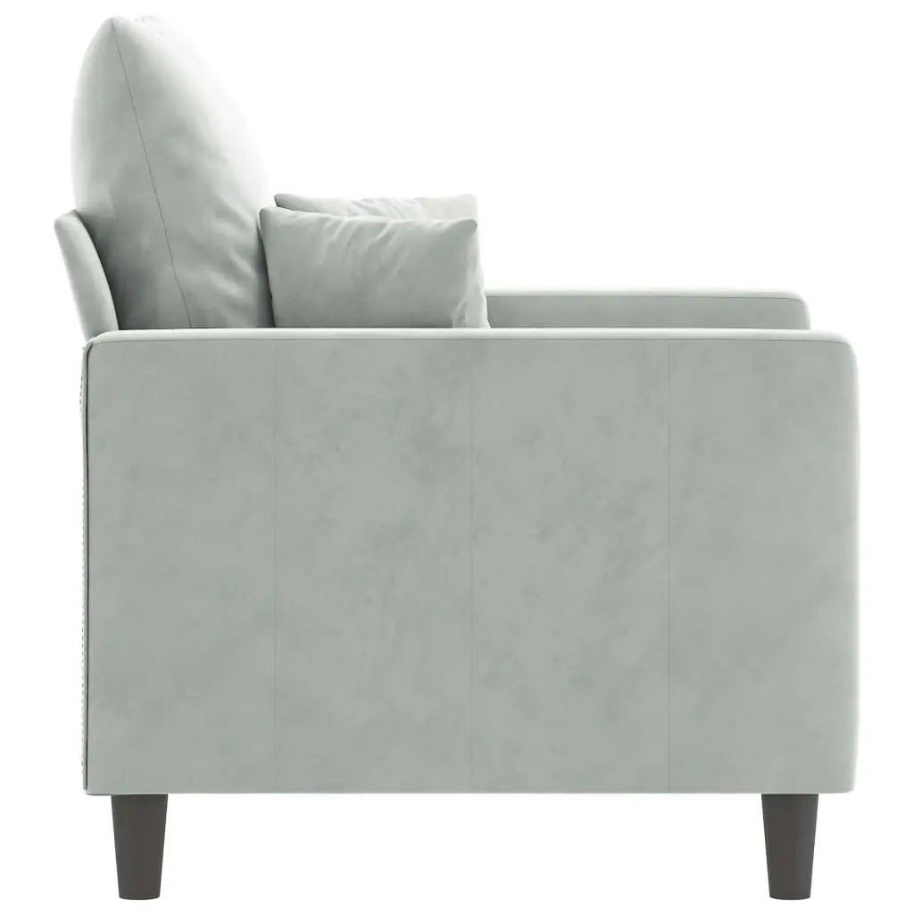 Sofa Chair Light Grey Modern Design Comfortable Padded Armchair Lounge Seat