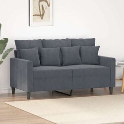 Perfect 2-Seater Grey Velvet Sofa for Cozy Living Rooms