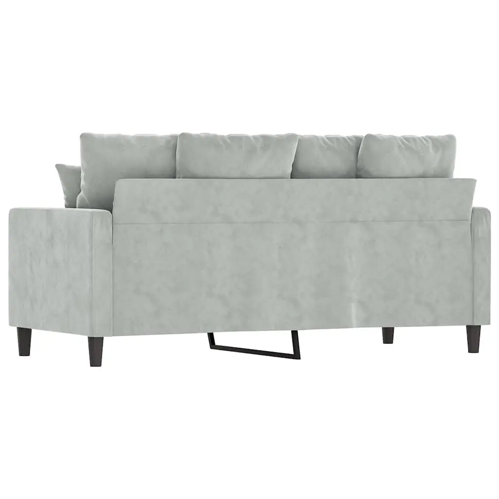 2-Seater Sofa Grey 140cm Velvet Living Room Furniture Modern Couch