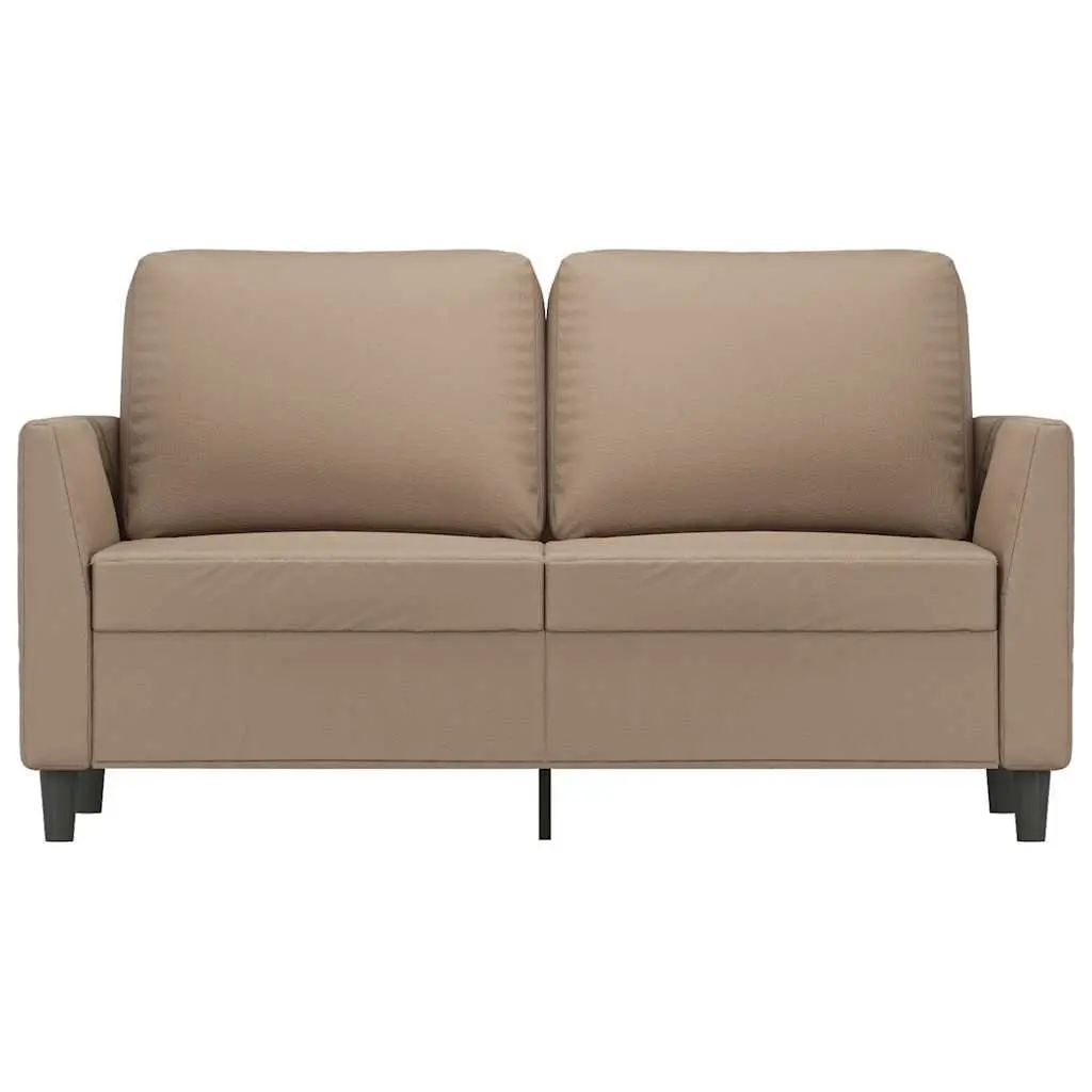 2-Seater Sofa Faux Leather 120cm Brown Modern Couch