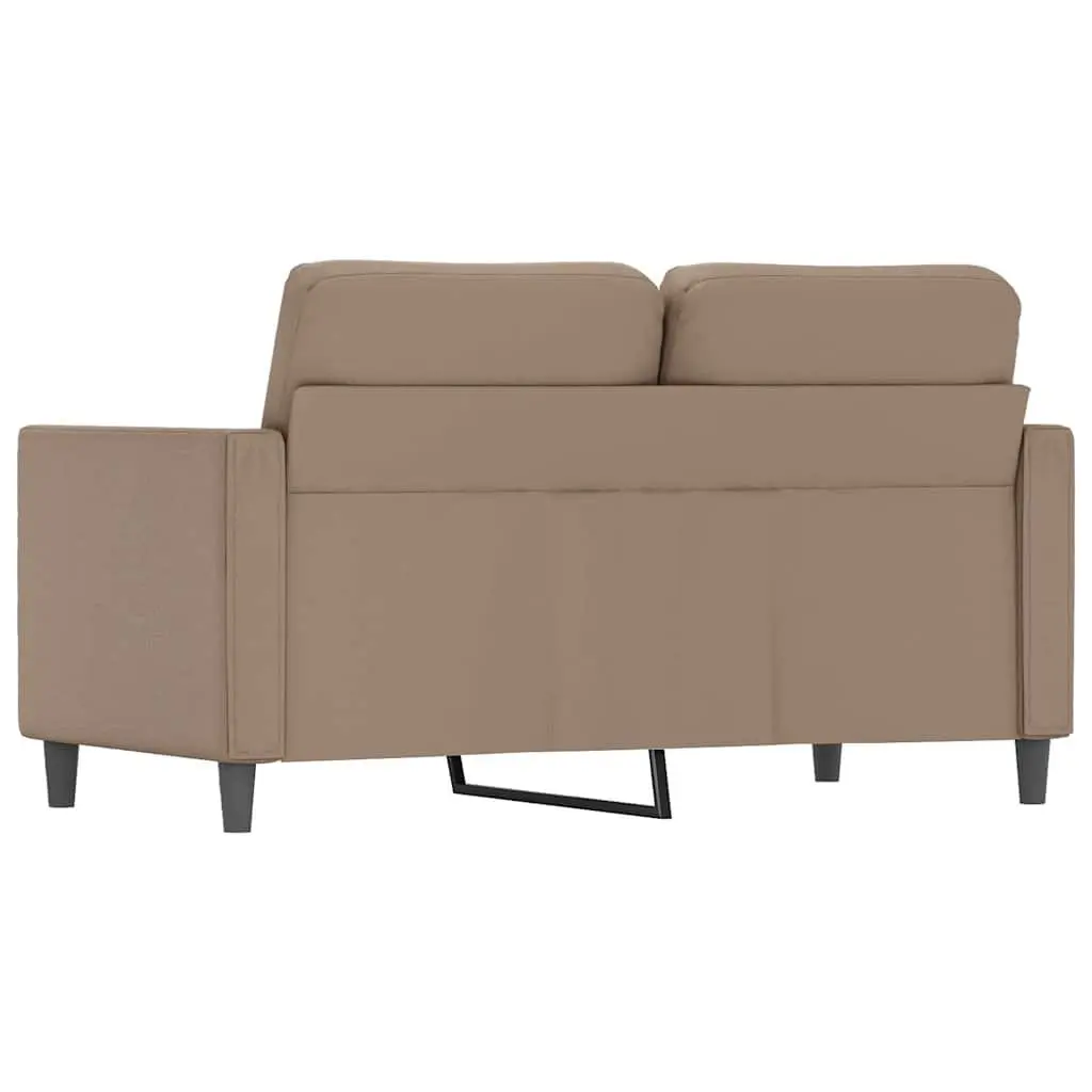 2-Seater Sofa Faux Leather 120cm Brown Modern Couch