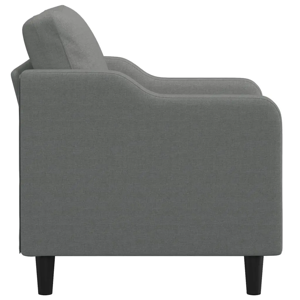 Sofa Chair Fabric 60cm Grey Single Seat Armchair Living Room Furniture