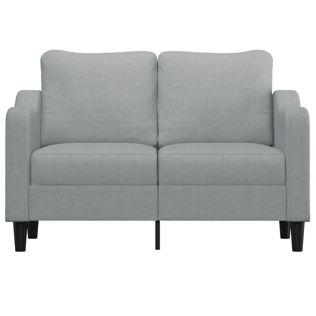 2-Seater Sofa Grey Fabric 120cm Living Room Couch Comfortable Padded Seat Modern