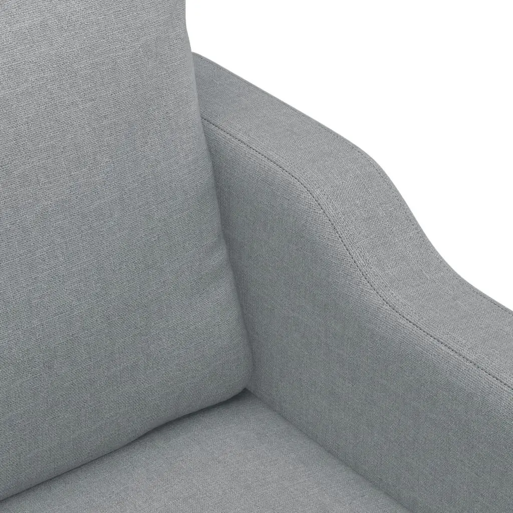 2-Seater Sofa Grey Fabric 120cm Living Room Couch Comfortable Padded Seat Modern