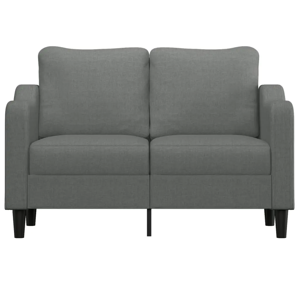2-Seater Sofa Dark Grey 120cm Fabric Couch Lounge Seat Living Room Furniture