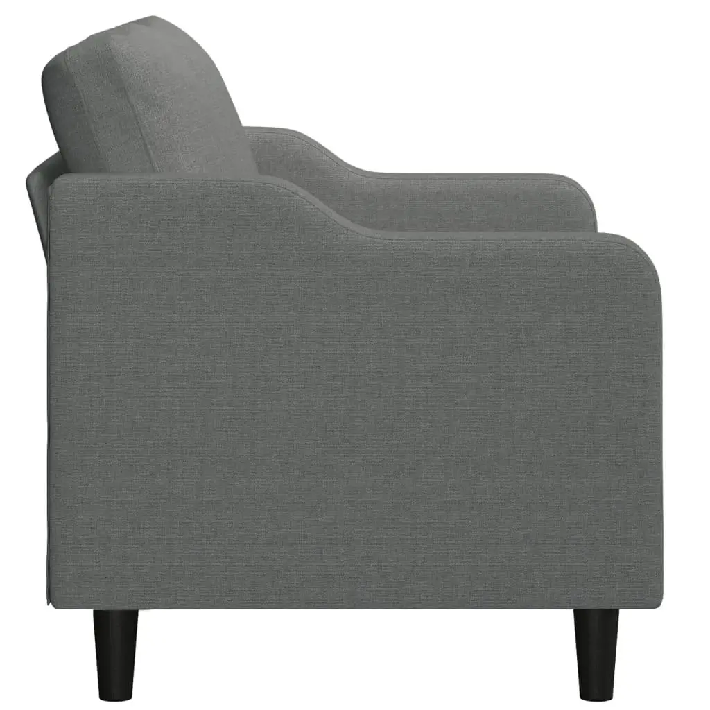 2-Seater Sofa Dark Grey 120cm Fabric Couch Lounge Seat Living Room Furniture