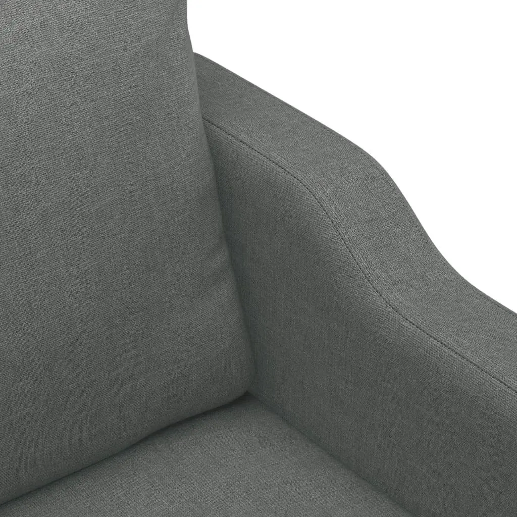 2-Seater Sofa Dark Grey 120cm Fabric Couch Lounge Seat Living Room Furniture