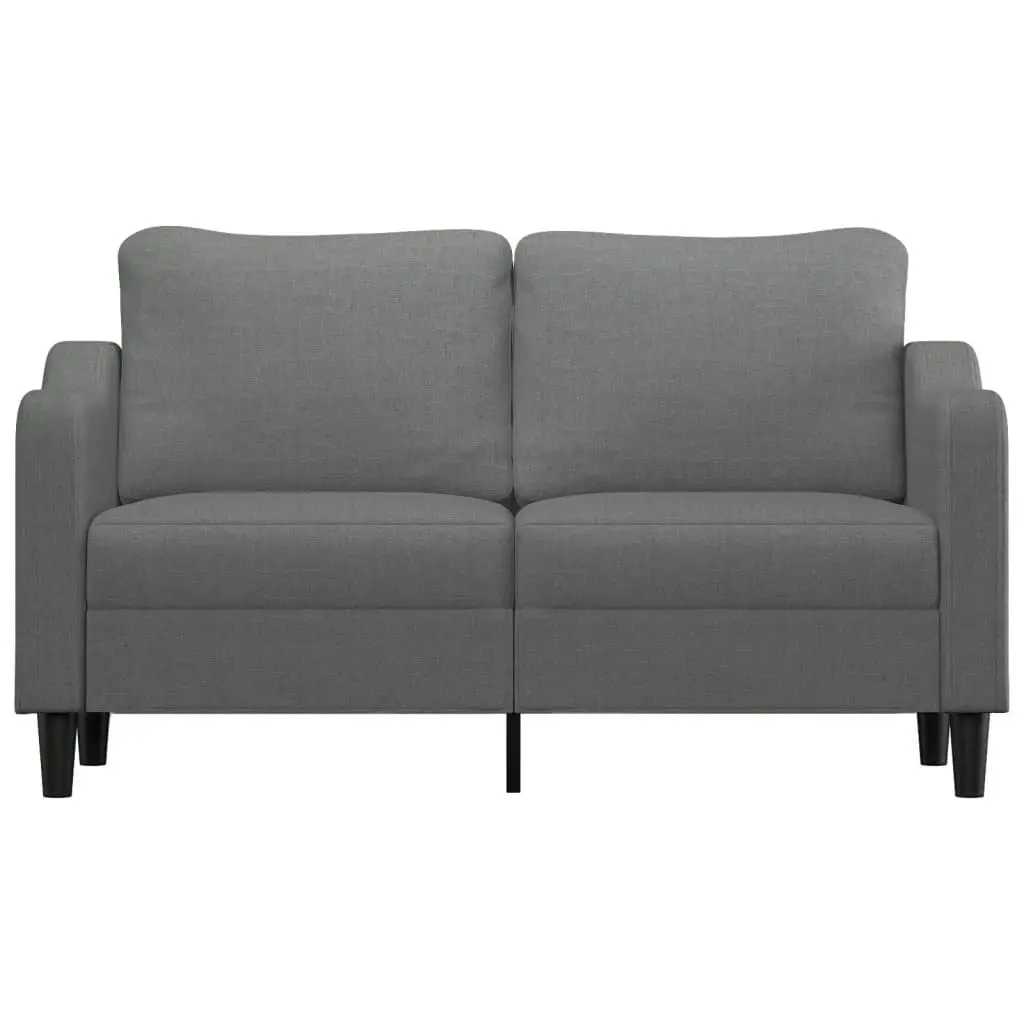 2-Seater Sofa Fabric 140cm Grey Modern Couch