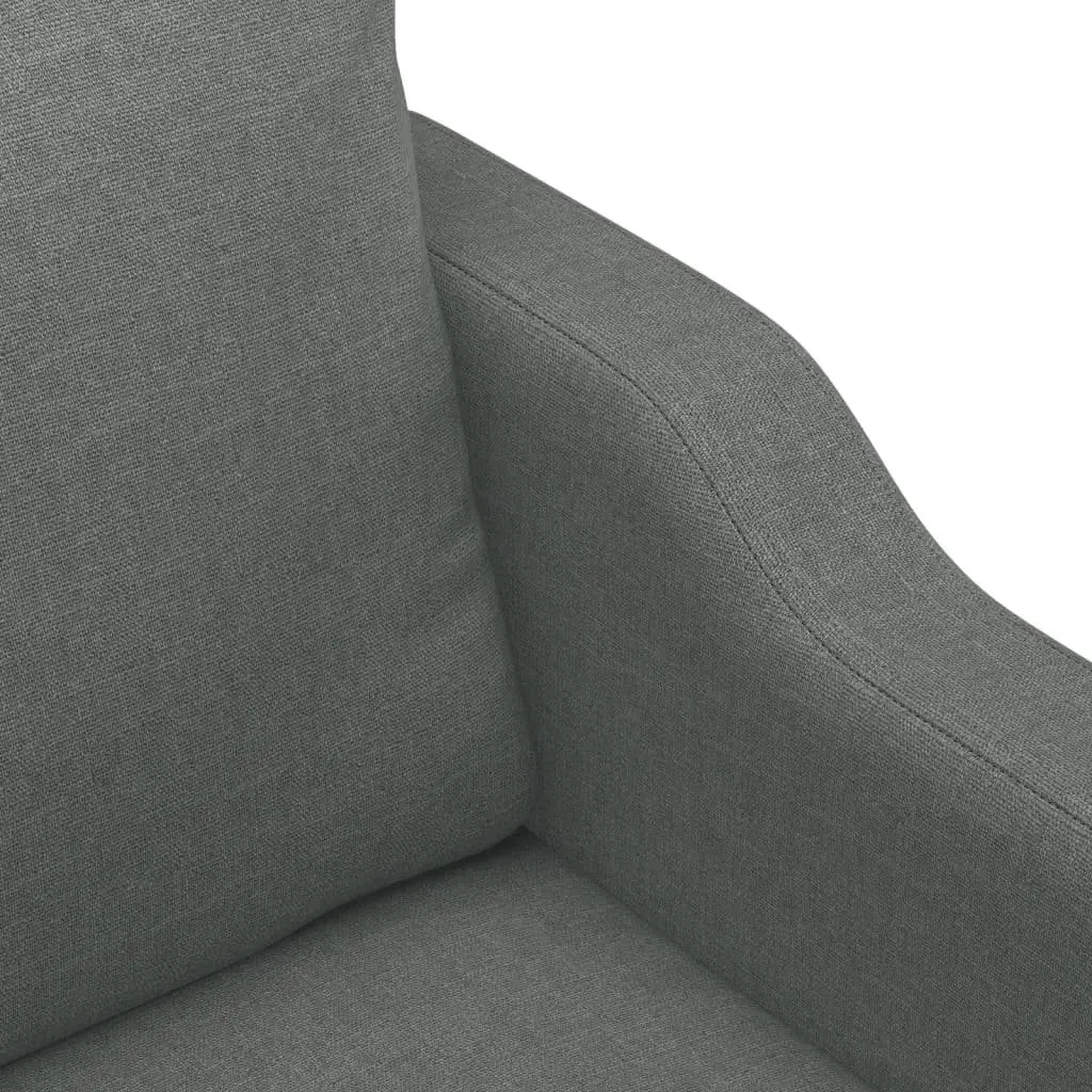 2-Seater Sofa Fabric 140cm Grey Modern Couch