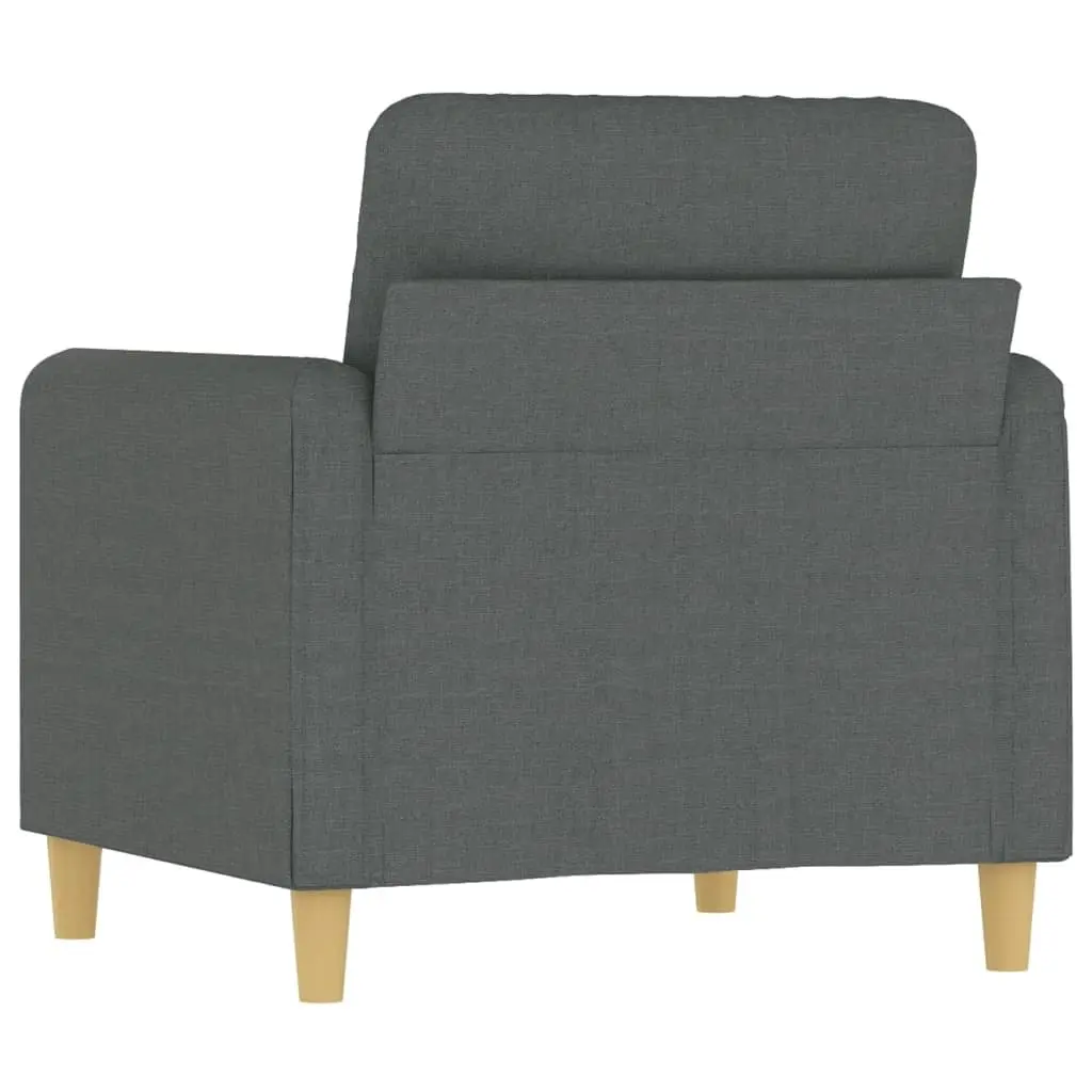 Fabric Sofa Chair Metal Frame 60cm Wide Grey Padded Seat