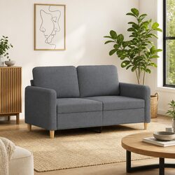 Versatile Grey Sofa for Relaxation and Entertainment