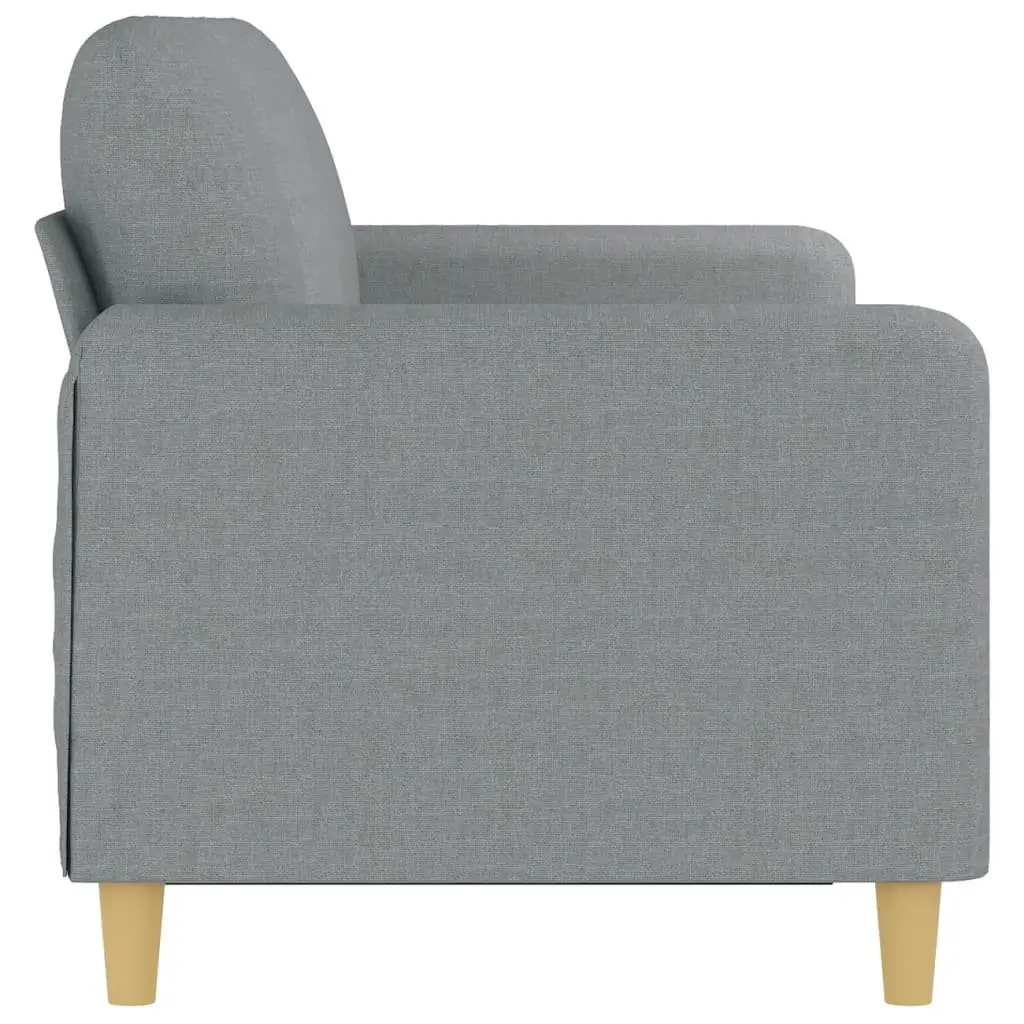 3-Seater Sofa Grey Fabric 180cm Upholstered Couch Living Room Furniture
