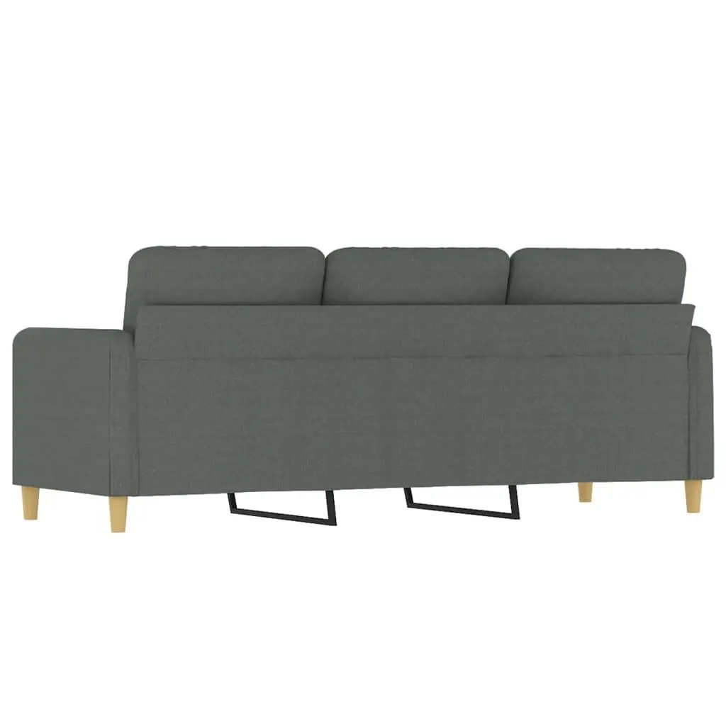 3-Seater Sofa Grey Fabric 180cm Living Room Couch Lounge Seat Furniture