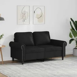 Practical 2-Seater Black Sofa for Any Living Room