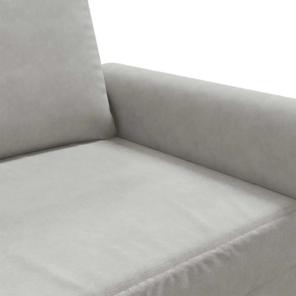 2-Seater Sofa Velvet 140cm Grey Modern