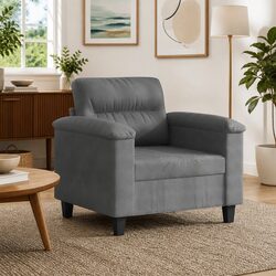 Practical 60cm Grey Sofa Chair for Home Comfort